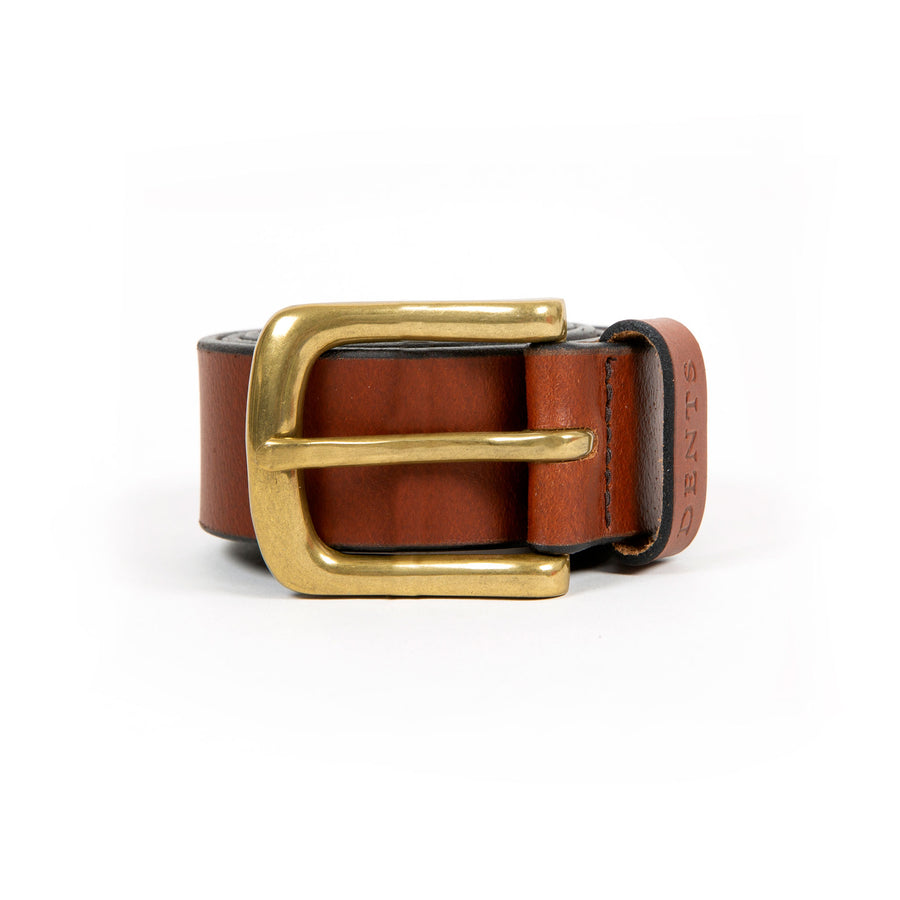 Cinturón de cuero de Bufalo Tan / Bronce Dent´s