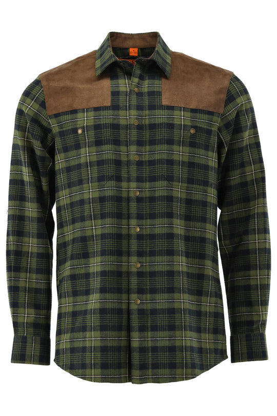 Camisa de caza 100% algodon Verde oscuro