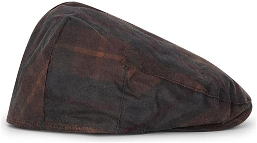 Brown Tartan wax flat cap Walker & Hawkes