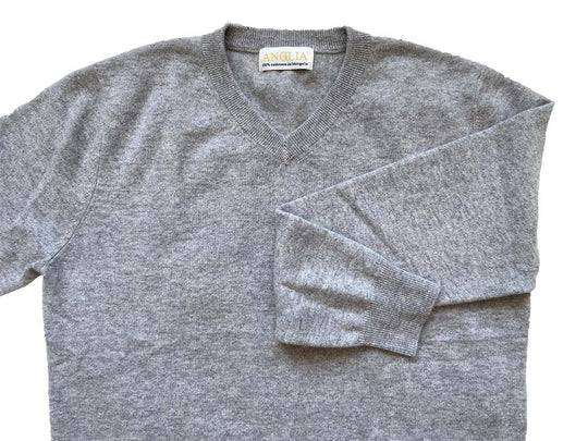 Sweater V 100% cashmere Gris