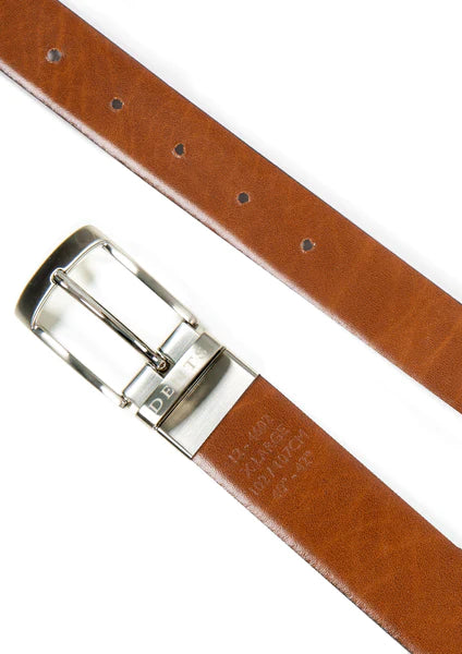 Cinturón de cuero natural Reversible Black / Tan 30 mm