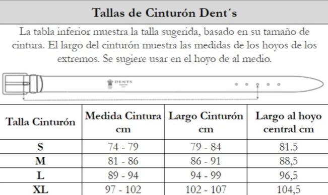 Cinturón de vacuno Trenzado Tan / Plata Dent´s