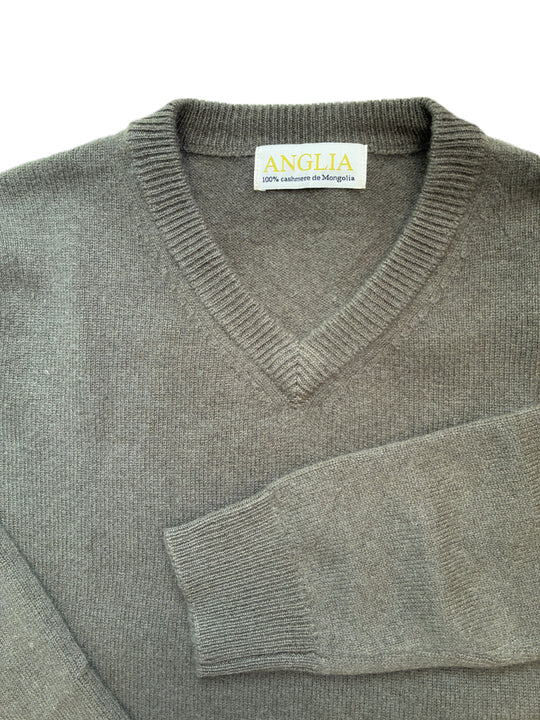 Sweater V 100% cashmere Verde