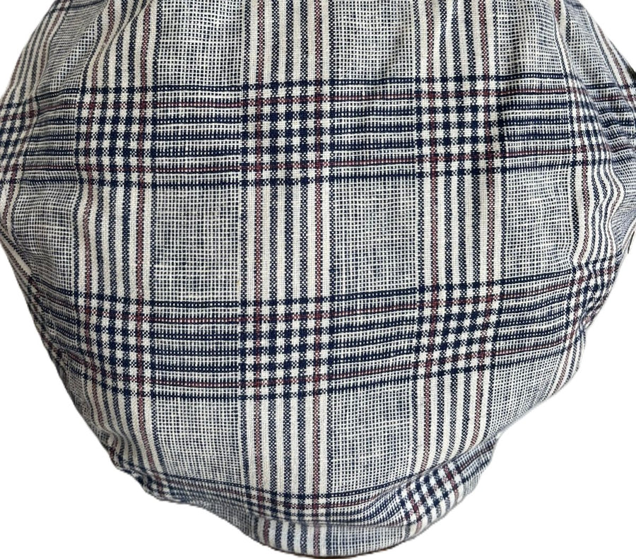 Gorro de Lino Navy Check