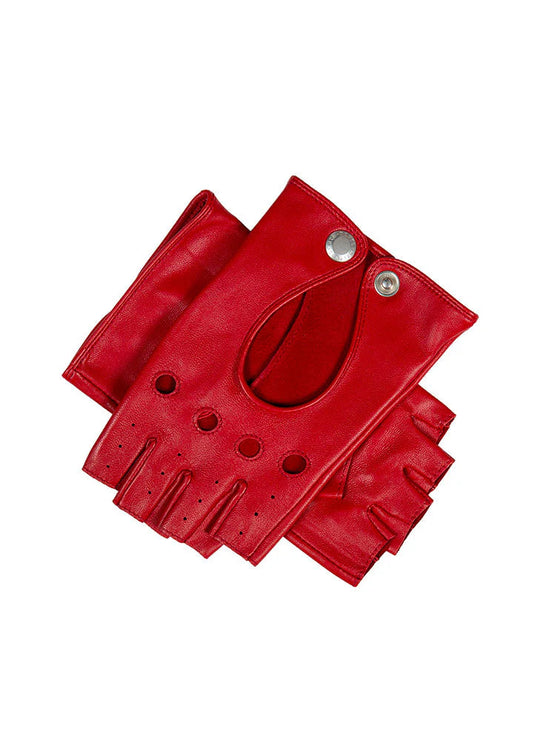 Guante Driving Mujer Cut off Finger Red
