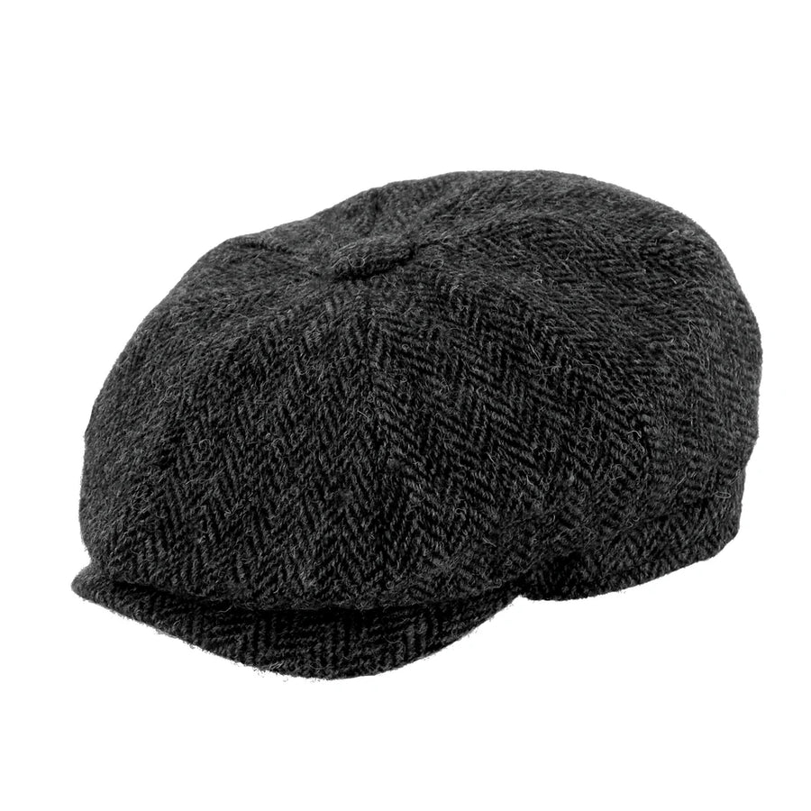 Gorro Harris Tweed Shelby Charcoal Glen Appin