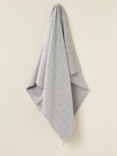 Chal Lana Merino 140x185, Pinstripe gray