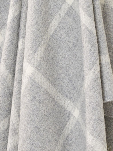 Chal Lana Merino 140x185 Windowpane Grey