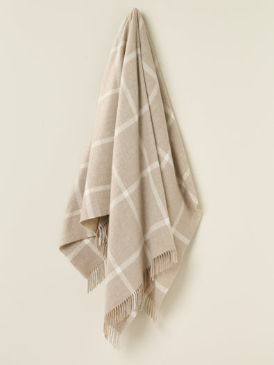 Chal Lana Merino 140x185,  Windowpane Beige