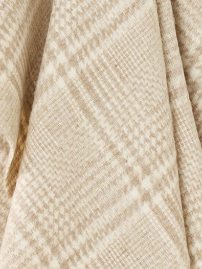 Chal Lambswool 140x185, Glen check Beige