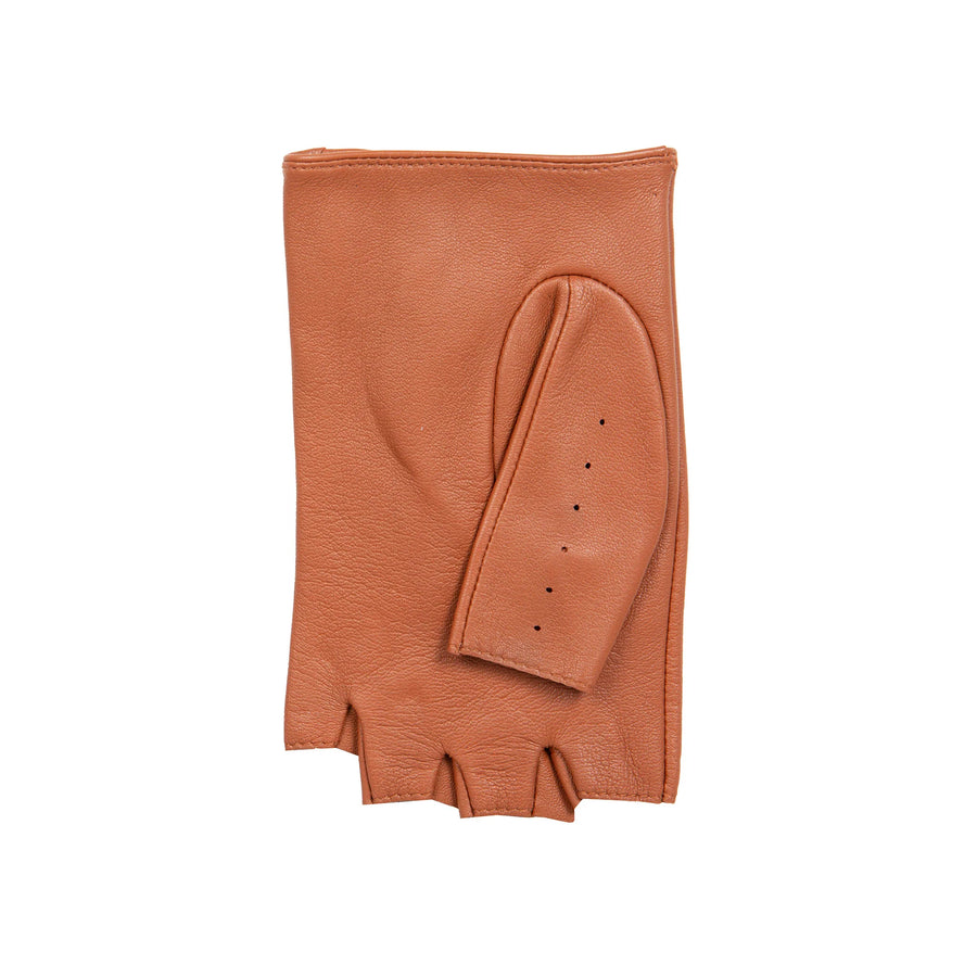 Guante Driving Mujer Cut off Finger Cognac