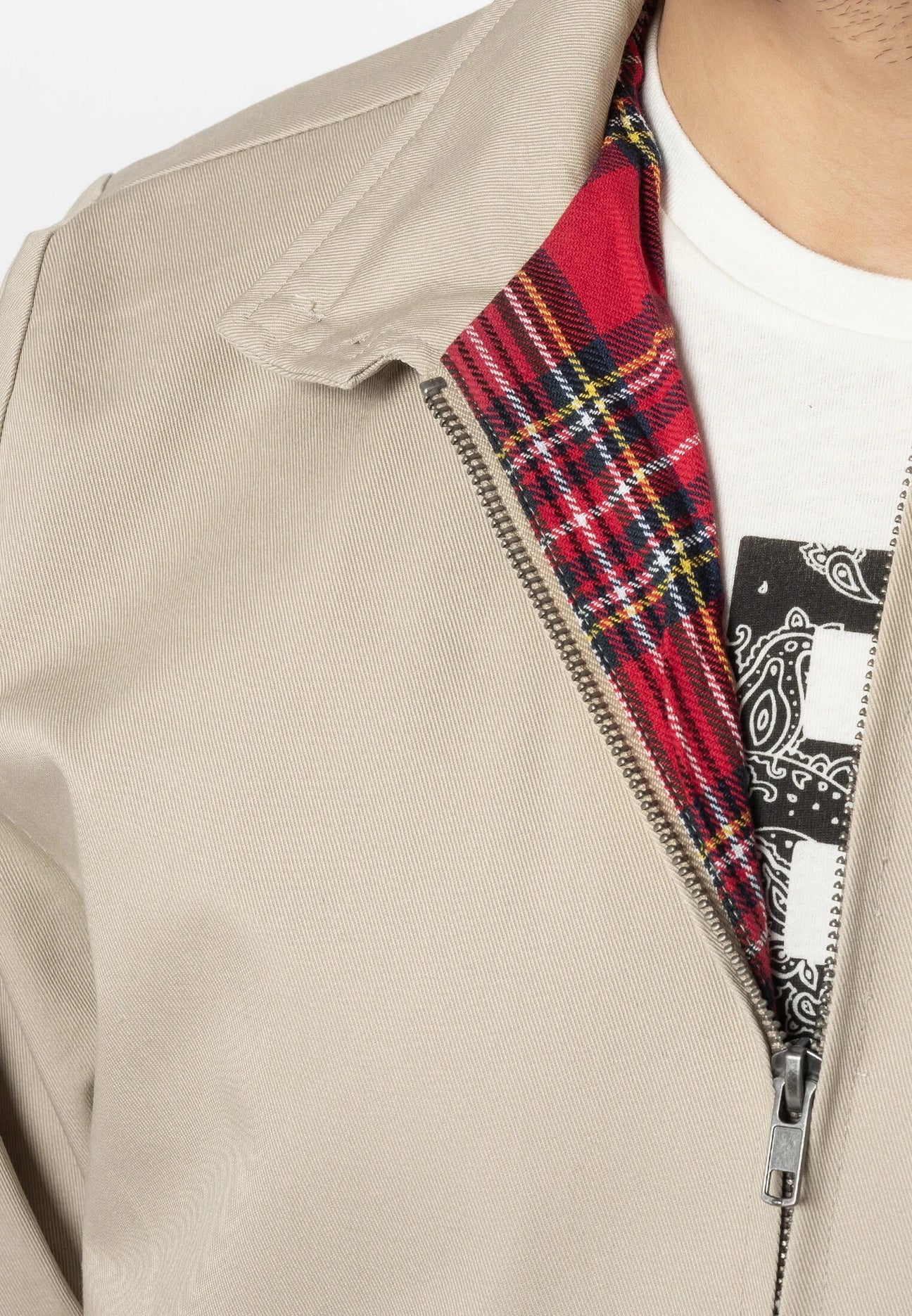 Merc Mack Mod Button Down Short Sleeve Tartan Shirt in Stewart Red
