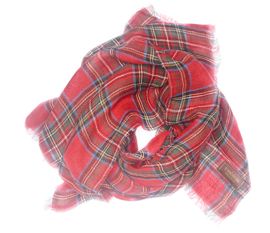 Bufanda de Lino Irlandés, 180x50, Royal Stewart