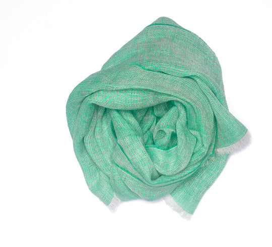 Bufanda de Lino Irlandés, 180x50, Esmeralda