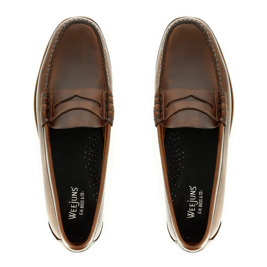 Larson Penny Loafer  Pull Up Brown  Goma GH Bass & Co