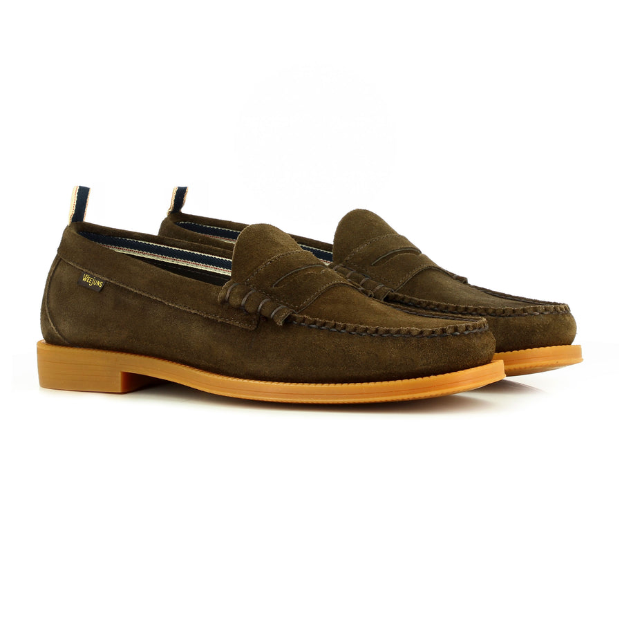 Larson Penny Loafer Brown suede  Goma GH Bass & Co