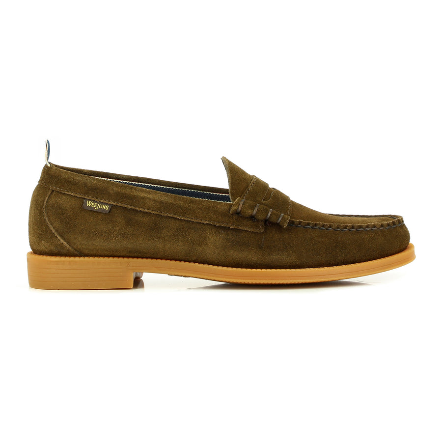 Larson Penny Loafer Brown suede  Goma GH Bass & Co